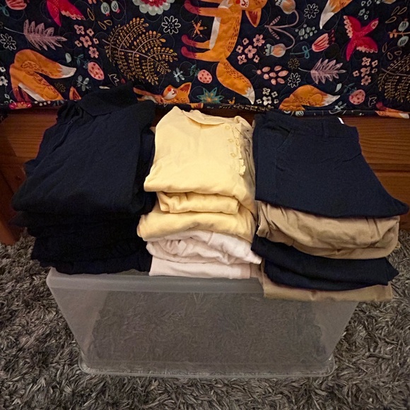14/XL 20-PC Girl’s Uniform Tops & Bottoms - Picture 1 of 8